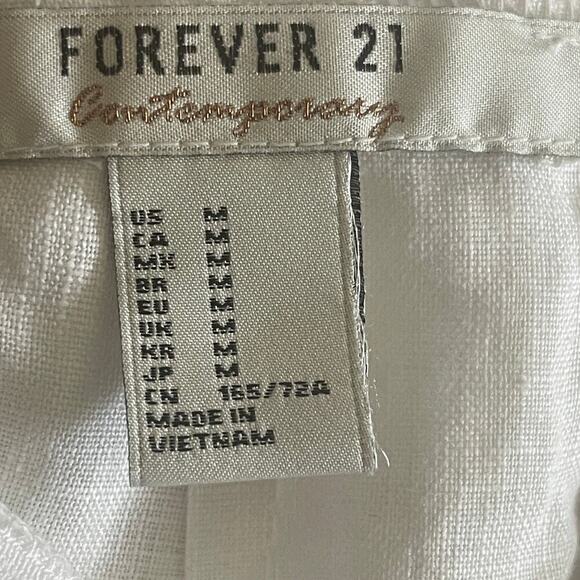 Forever 21 White Lace up Open back Wide legJumpsuit Size: M Women’s - Picture 4 of 4